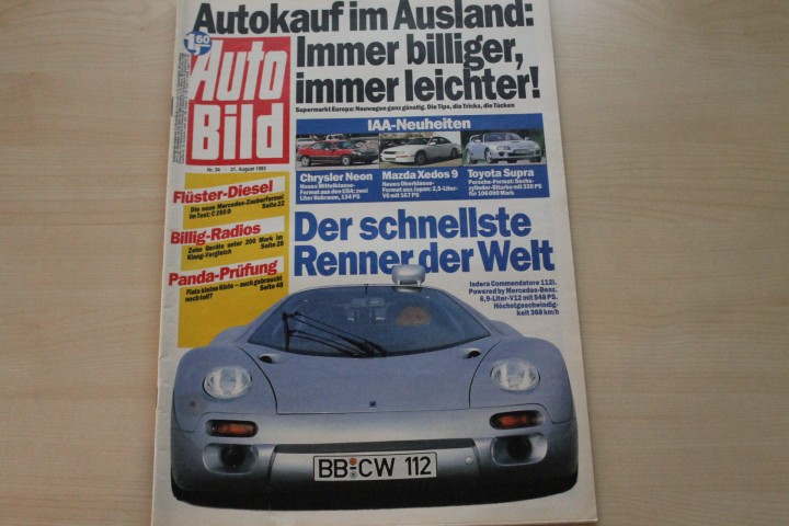 Deckblatt Auto Bild (34/1993)